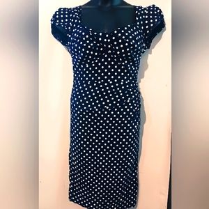 BILLION DOLLAR BABY by STOP STARING! 1950's Navy Blue Retro Style Dress L